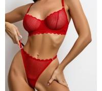 Комплект CENCKA FLOWER тонкий без поролону з трусиками-стрінгами Арт: D568#