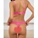 Комплект CENCKA FLOWER тонкий без поролону з трусиками-стрінгами Арт: H702#
