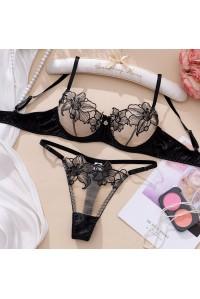 Комплект CENCKA FLOWER тонкий без поролону з трусиками-стрінгами Арт: 754#