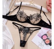 Комплект CENCKA FLOWER тонкий без поролону з трусиками-стрінгами Арт: 754#