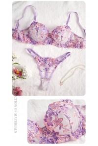 Комплект CENCKA FLOWER тонкий без поролону з трусиками-стрінгами Арт: 3084#