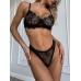 Комплект CENCKA FLOWER тонкий без поролону з трусиками-бразиліано Арт: S810#