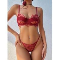 Комплект CENCKA FLOWER тонкий без поролону з трусиками-танга Арт: H306#