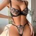 Комплект CENCKA FLOWER тонкий без поролона с трусиками-стрингами Арт: S370#