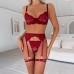 Комплект CENCKA FLOWER тонкий без поролону зі стрінгами Арт: S807#