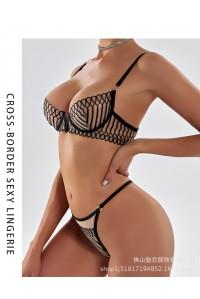 Комплект CENCKA FLOWER тонкий без поролону з трусиками-стрінгами Арт: 2025#