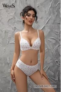 Комплект WeiyeSi на тонком поролоне с трусиками-слипами Арт: 2417# B