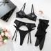Комплект CENCKA FLOWER тонкий без поролону зі стрінгами Арт: S806#