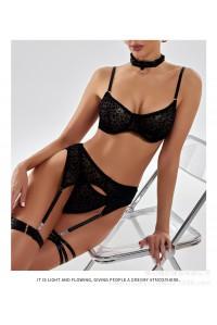 Комплект CENCKA FLOWER тонкий без поролону з трусиками-стрінгами Арт: 6657#