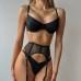 Комплект CENCKA FLOWER тонкий без поролону зі стрінгами Арт: S806#