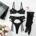 Комплект CENCKA FLOWER тонкий без поролону зі стрінгами Арт: S806#